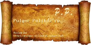 Pulger Polikárp névjegykártya